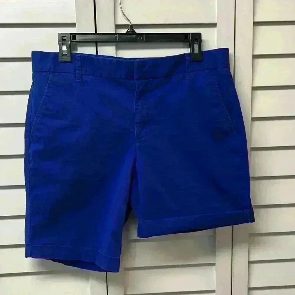 Stylus Boyfriend Bermuda Shorts Size 8 Royal Blue